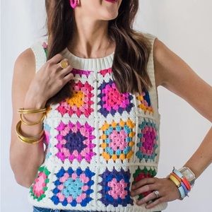 Seen & Be Seen; crochet sweater vest